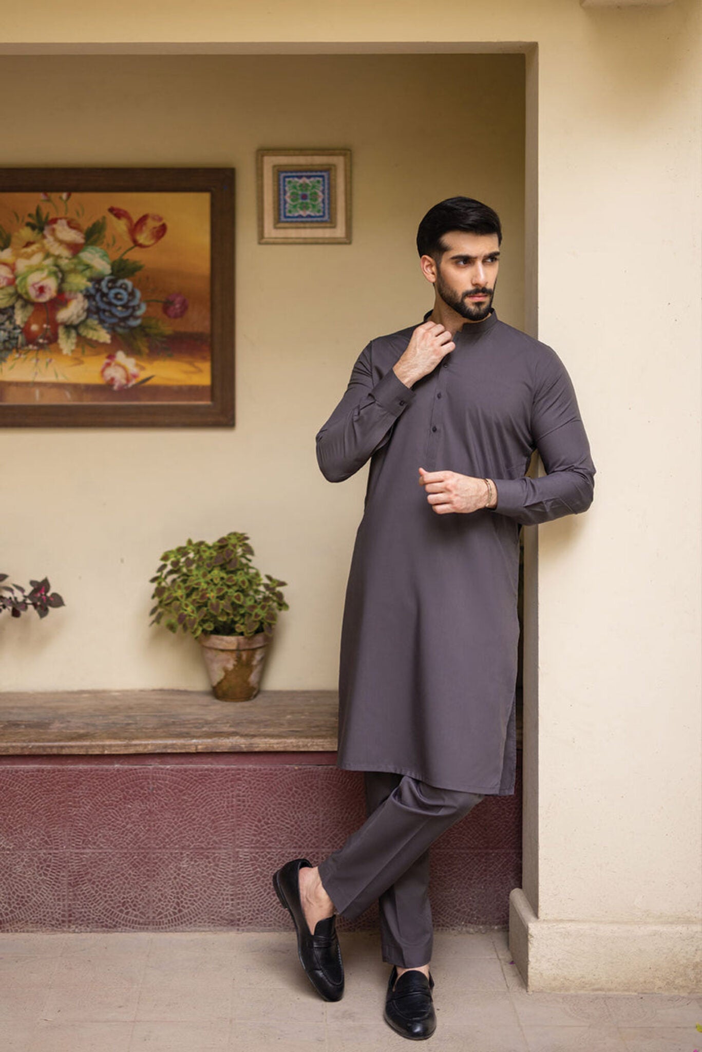 Grey Kurta Pajama VS-908
